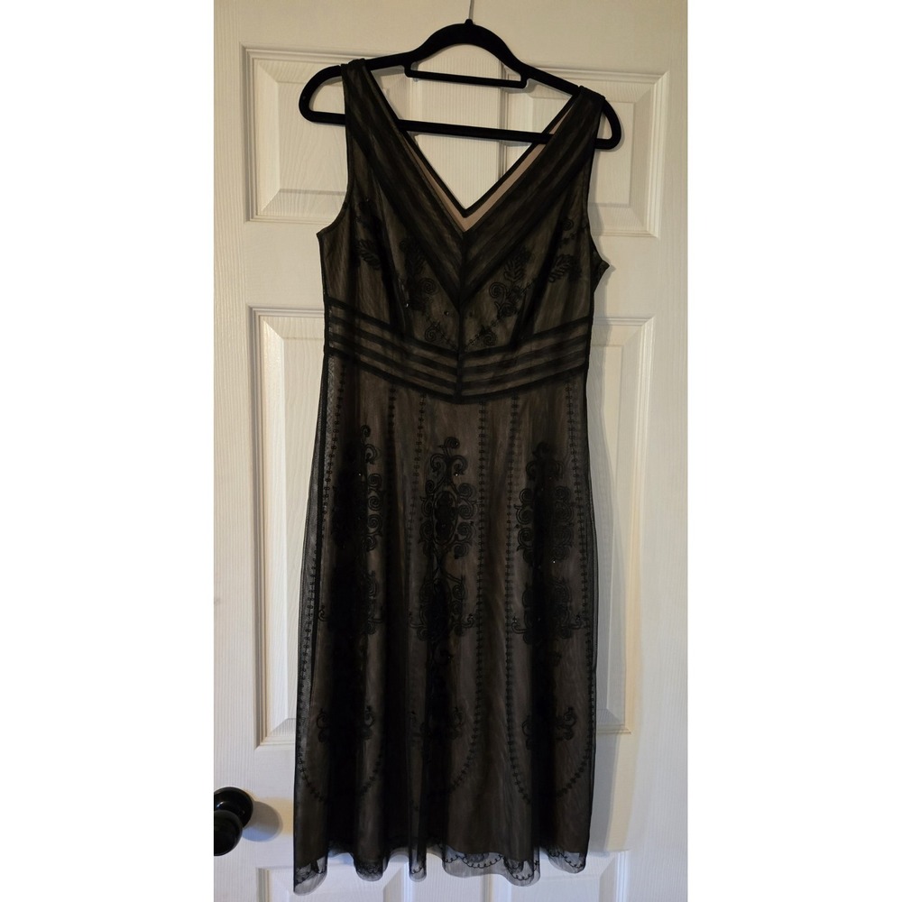 Gorgeous Ann Loft Black Dress Beaded Beads Size 6 EUC